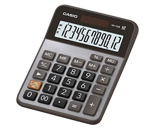 Casio MX-120B Basic Desktop Calculator – 12-Digit Display