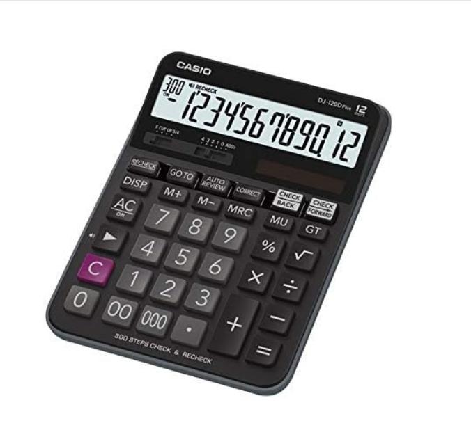 Casio DJ-120D Plus Desktop Calculator - 12 Digit Display