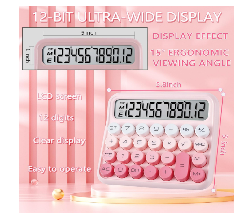 VEWINGL Mechanical Calculator - Large Display Desktop Calculator