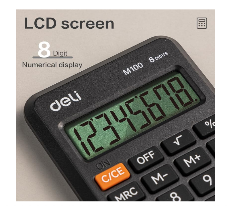 Deli EM100 Portable Calculator with Warranty