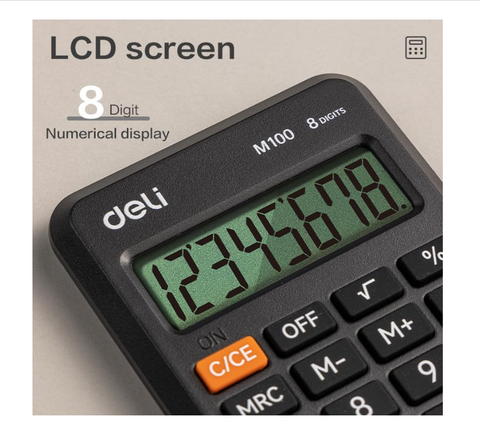 Deli EM100 Portable Calculator with Warranty