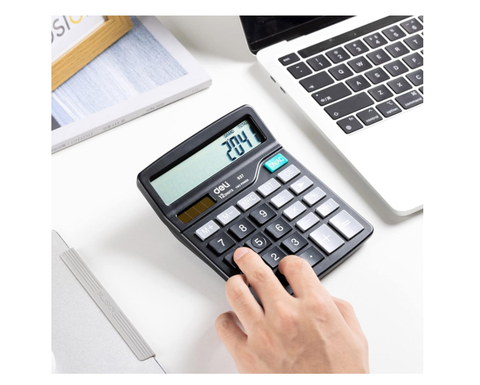 Deli E837 12-Digit Desktop Calculator