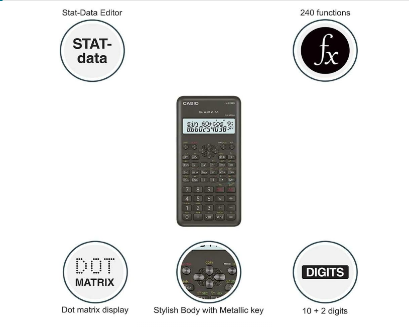 Casio FX-82MS 2nd Edition Scientific Calculator