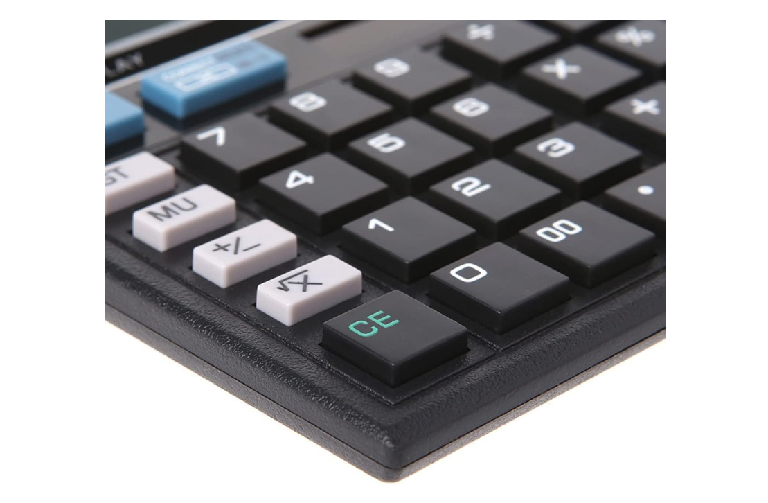 Desktop Calculator - 12 Digits Display with Re-Check Function