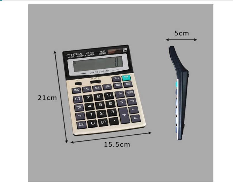 ECVV Desktop Calculator with Mechanical Keys - Large Display