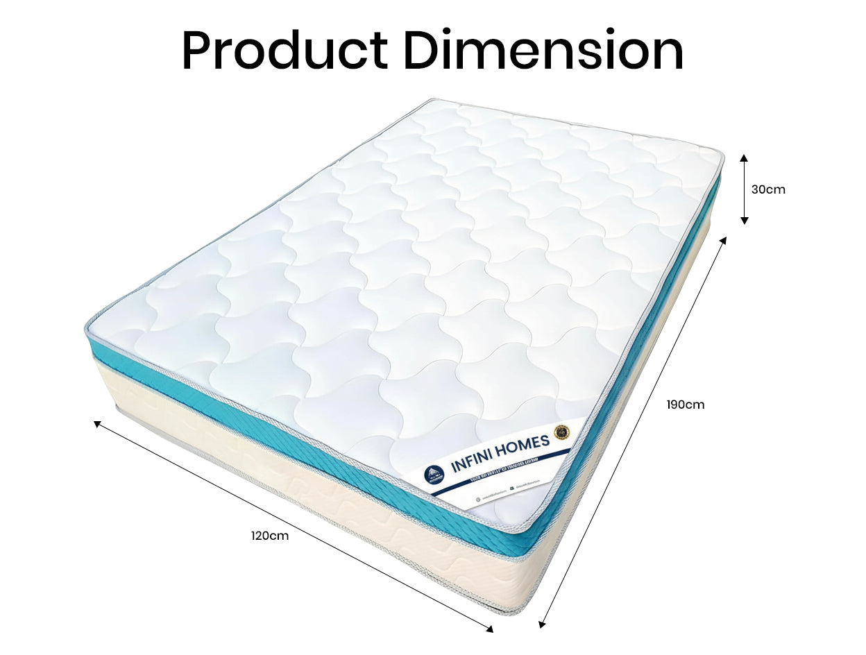 INFINI HOMES Premium Pocket Spring Mattress - UK Small Double REGULAR (120x190x30cm)