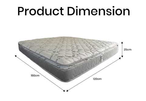 INFINI HOMES Premium High Density Foam Mattress - UK Small Double 120x190x25cm - REBOUND 2 IN 1