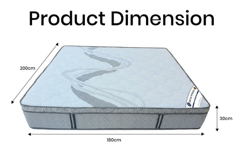 INFINI HOMES Premium Eurotop Visco Memory Foam Mattress - King 180x200x30cm