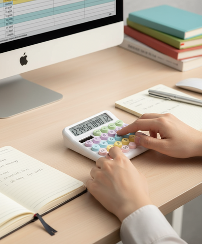 12 Digit Calculator with Mechanical Keyboard Switches - Large Display Desktop Calculator UAE