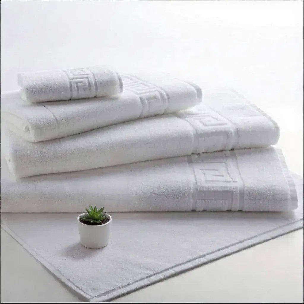 Premium Magnolia White Bath Towel Set UAE | 600 GSM Cotton Hotel