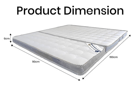 INFINI HOMES Single High Density Foam White Foldable & Flipable