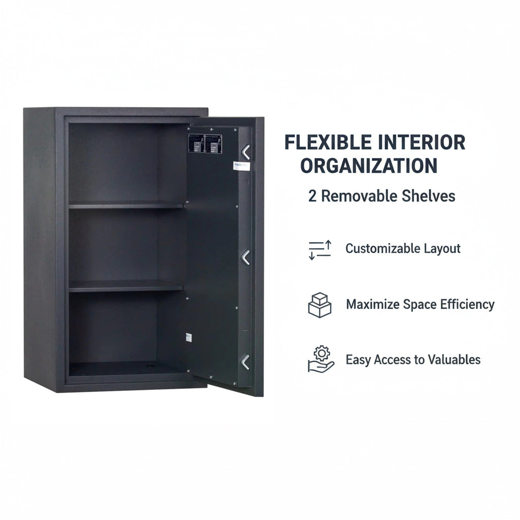 Chubbsafes HOME 70 Digital Safe – 71L Capacity, Fire & Burglary Protection, Anthracite