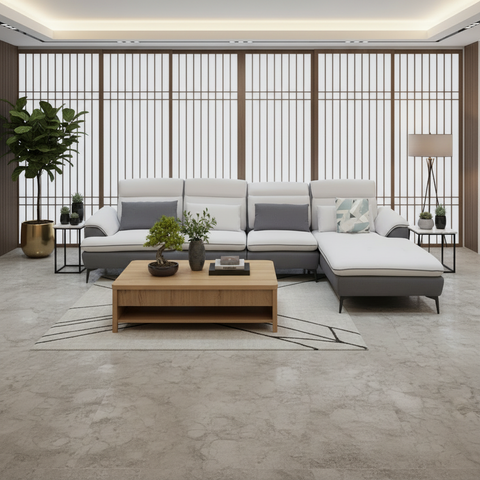 L Shape Fabric Sofa | IH CS-1003 | 356×104×175 cm | Grey