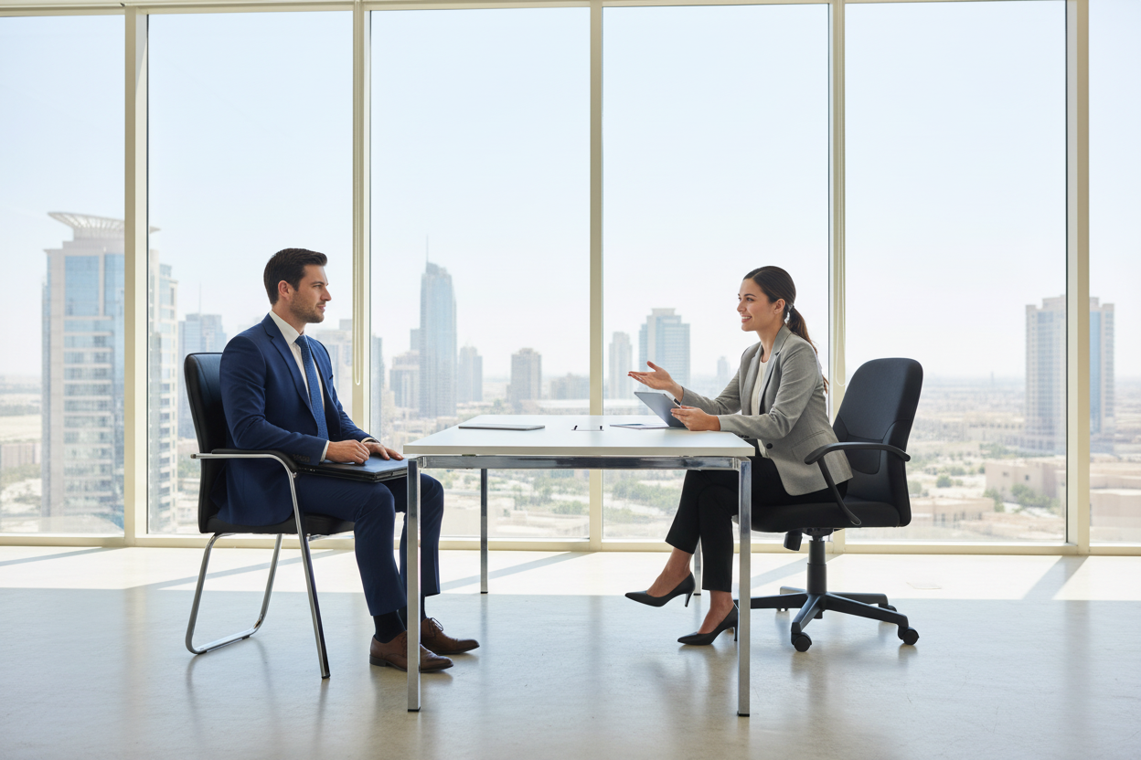 PU Leather Visitor Chair with Chrome Arms - Office Guest Seating UAE | IH 829B