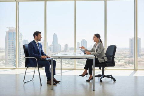 PU Leather Visitor Chair with Chrome Arms - Office Guest Seating UAE | IH 829B