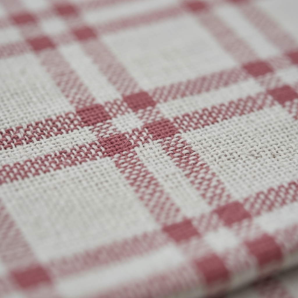 INFINI HOMES Orchard Pink Multi Checks Tea Towel Set - Premium Kitchen Linens UAE