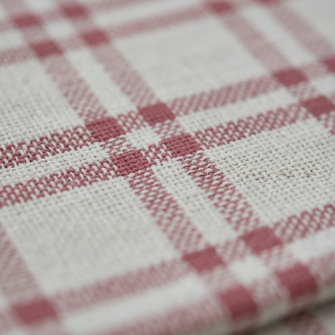 INFINI HOMES Orchard Pink Multi Checks Tea Towel Set - Premium Kitchen Linens UAE