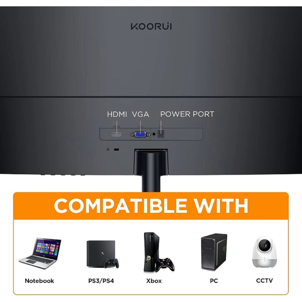 KOORUI 27 Inch Curved Gaming Monitor UAE – Full HD 1080P 75Hz | Dubai, Abu Dhabi Delivery
