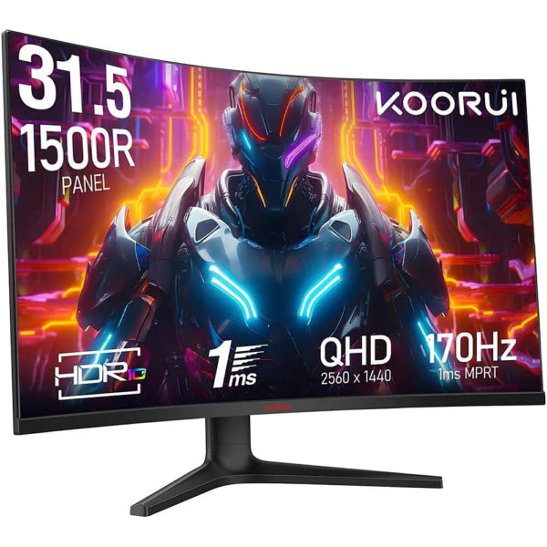 KOORUI 32E6QC 32 Inch Curved Gaming Monitor UAE | QHD 2560×1440 170Hz | Dubai Abu Dhabi Delivery