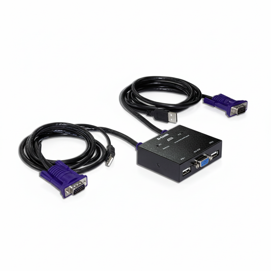 D-Link KVM-221 2-Port USB KVM Switch with Audio Support | UAE Stock | Dubai Abu Dhabi Sharjah Ajman Umm Al Quwain Ras Al Khaimah Fujairah Delivery