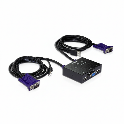 D-Link KVM-221 2-Port USB KVM Switch with Audio Support | UAE Stock | Dubai Abu Dhabi Sharjah Ajman Umm Al Quwain Ras Al Khaimah Fujairah Delivery