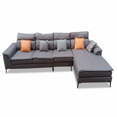 Corner Sofa IH CS-1150 | Grey L-Shape Sectional Sofa – INFINI HOMES UAE