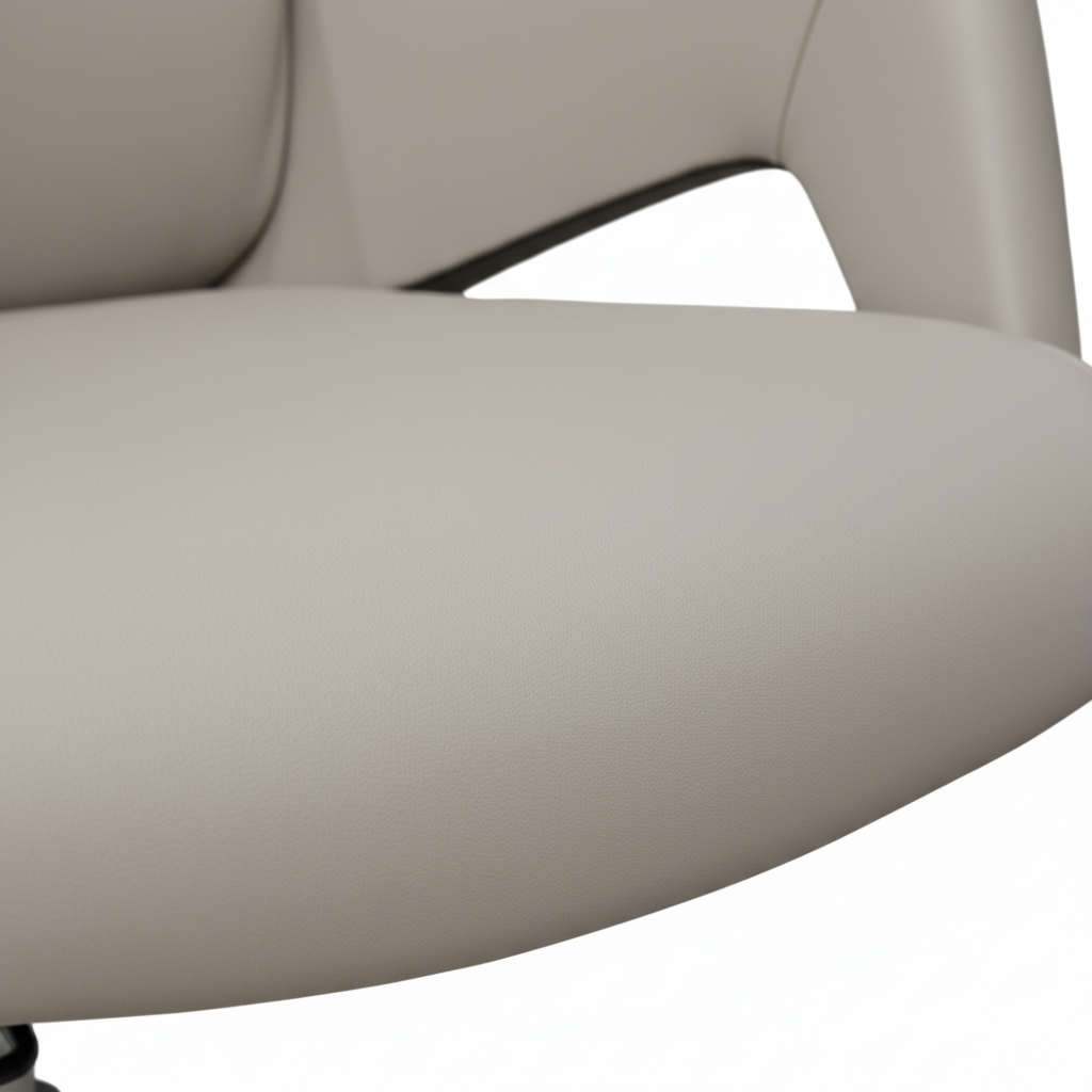 Premium High Back Office Chair - Beige & Brown PU Leather | UAE Delivery