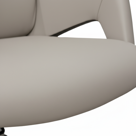 Premium High Back Office Chair - Beige & Brown PU Leather | UAE Delivery