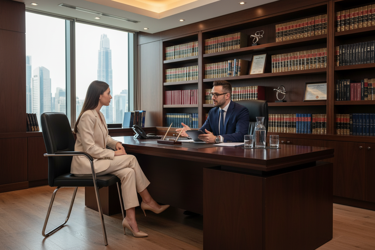 PU Leather Visitor Chair with Chrome Arms - Office Guest Seating UAE | IH 829B