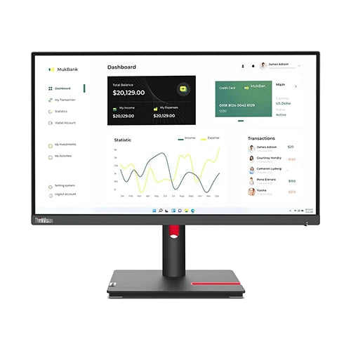 Lenovo ThinkVision P24h-30 23.8" QHD Monitor Dubai | IPS Panel 2560×1440 | UAE Delivery