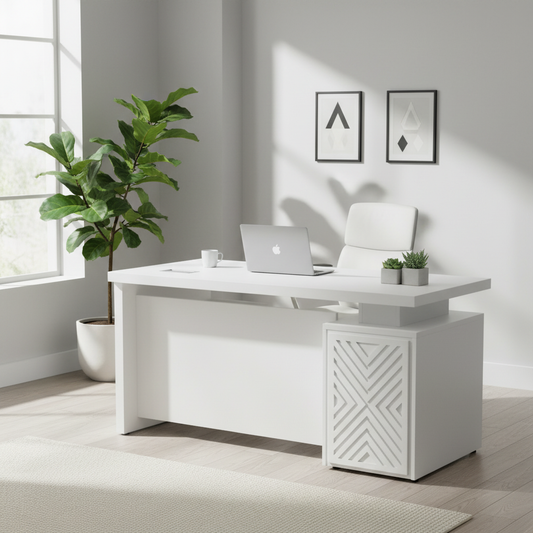 Office Desk 120x60x75 cm | White Home Office Desk UAE – IH-5077
