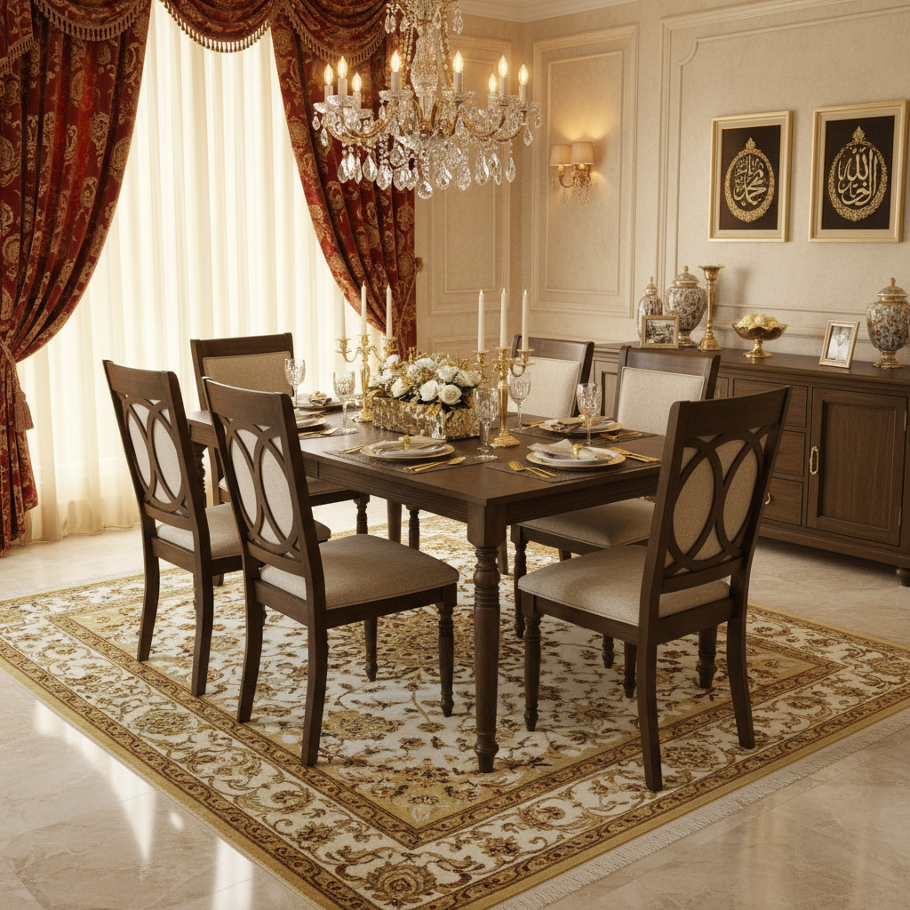 Dining Table Set IH 3846 (1+6) | 7-Piece Dining Furniture UAE