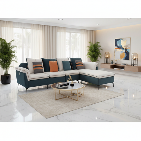 L-Shape Sofa Set IH CS 1101 | Premium Fabric Sectional Sofa UAE