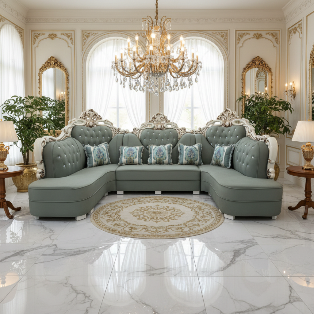 PU Classic Sofa IH-8761 | Premium Leather-Look Sofa UAE