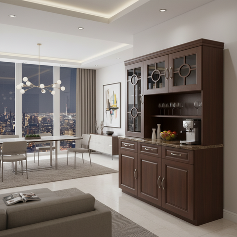 Wooden Kitchen Rack IH 513 | Premium Kitchen Storage UAE