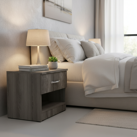 Wooden Night Stand IH 467 | Premium Bedside Table UAE