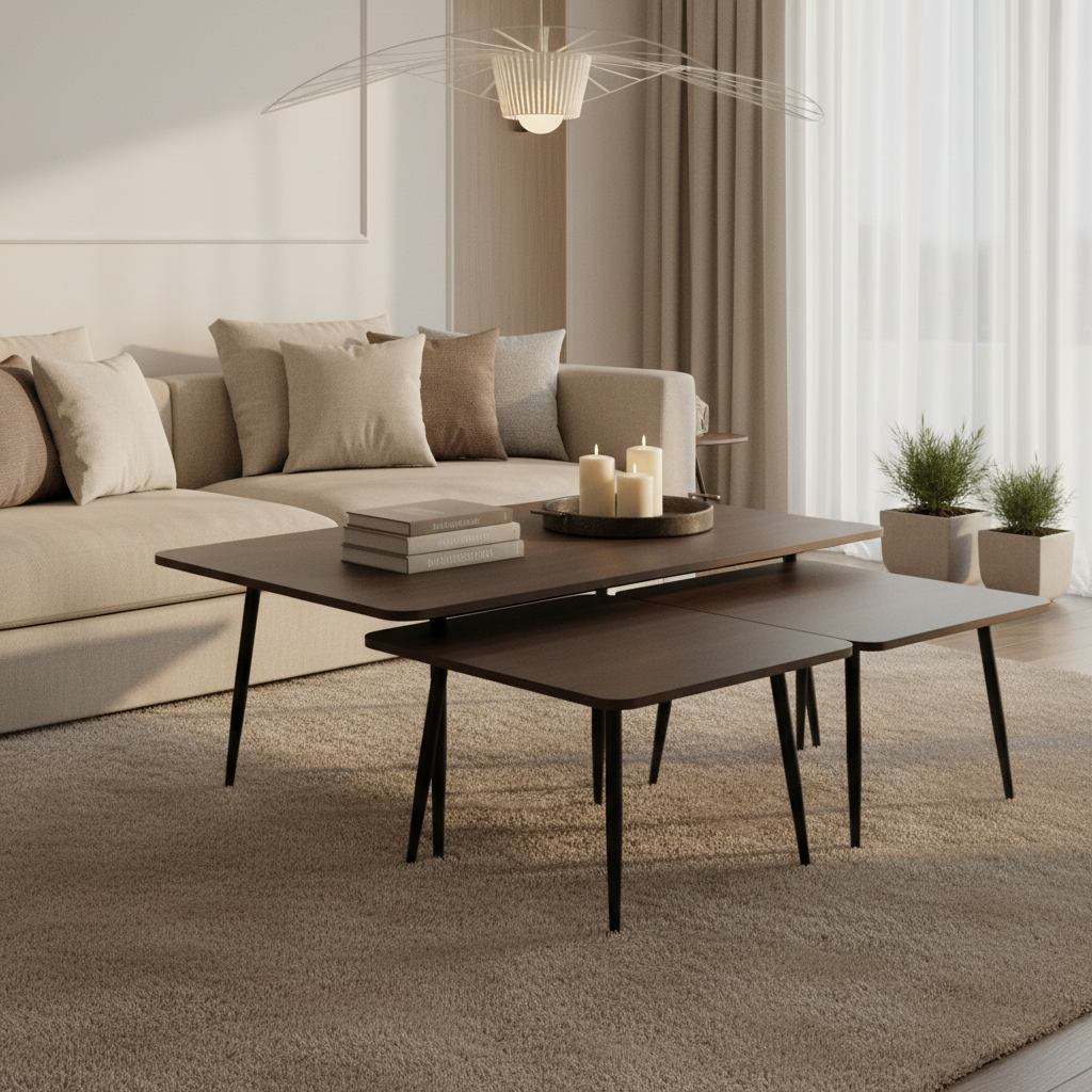 Coffee Table Set (1+2) IH 42 | 120x60x45 & 60x60x45 cm