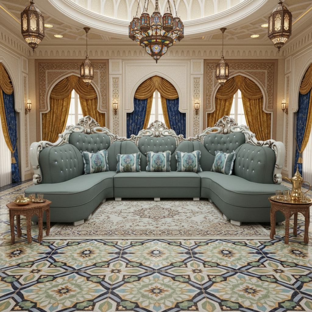 PU Classic Sofa IH-8761 | Premium Leather-Look Sofa UAE
