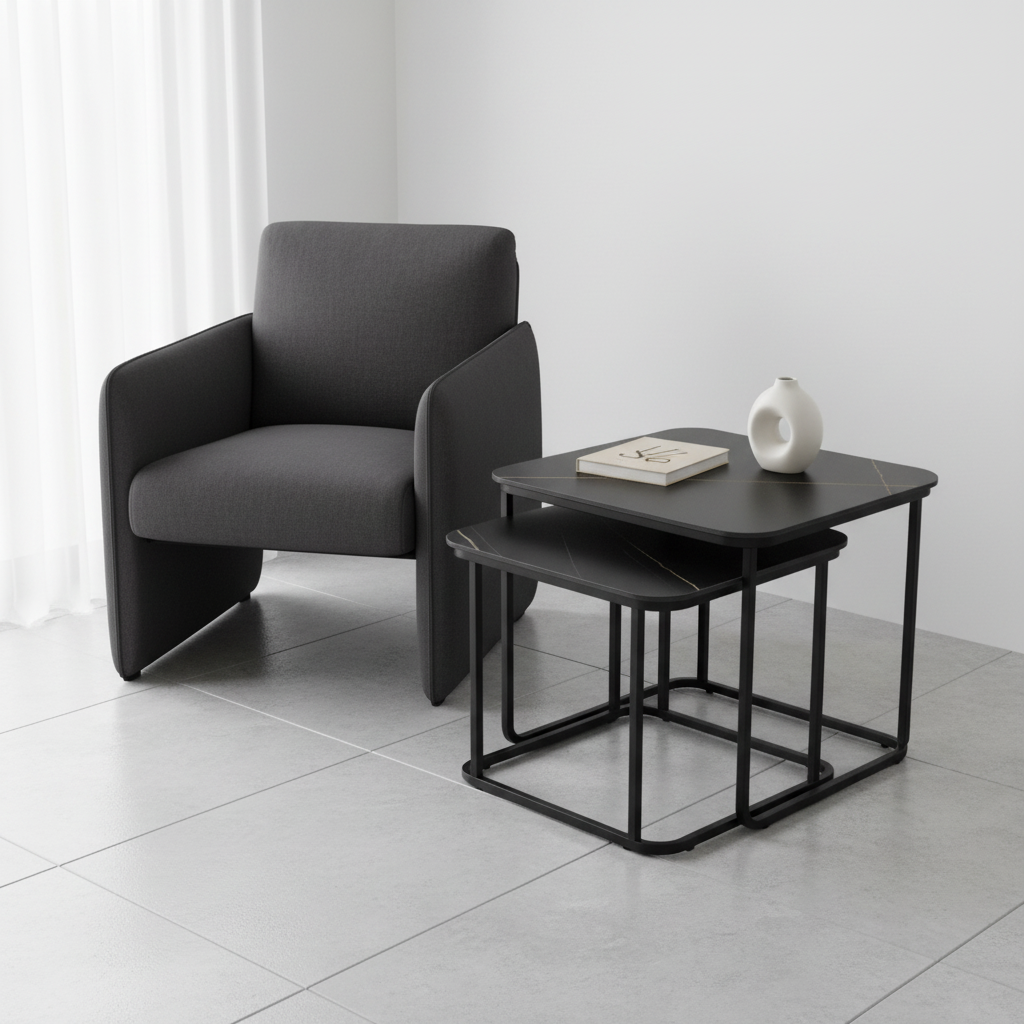 Coffee Table Set (1+1) | IH 516 | Premium Office & Living Room Table UAE