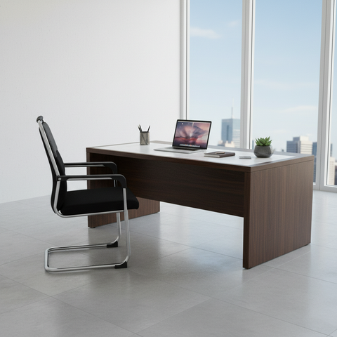 Visitor Chair at Executive Desk | Chrome Frame Office Chair | Dubai UAE