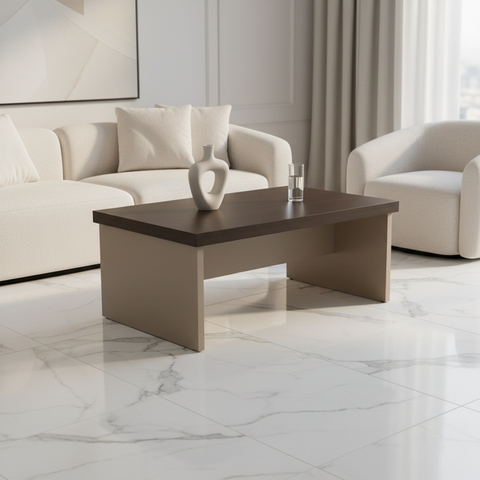 Center Table IH 1060 | Premium Coffee Table 100×60×45 cm – Coffee & Beige