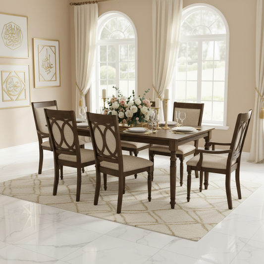 Dining Table Set IH 3846 (1+6) | 7-Piece Dining Furniture UAE