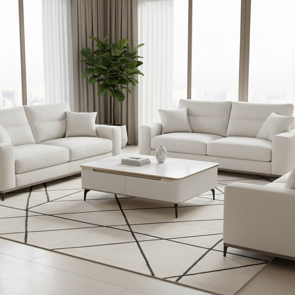 Ceramic Top High Gloss Center Table | IH E07-17 | 130×65×50 cm