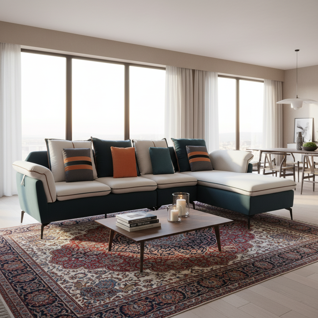 L-Shape Sofa Set IH CS 1101 | Premium Fabric Sectional Sofa UAE