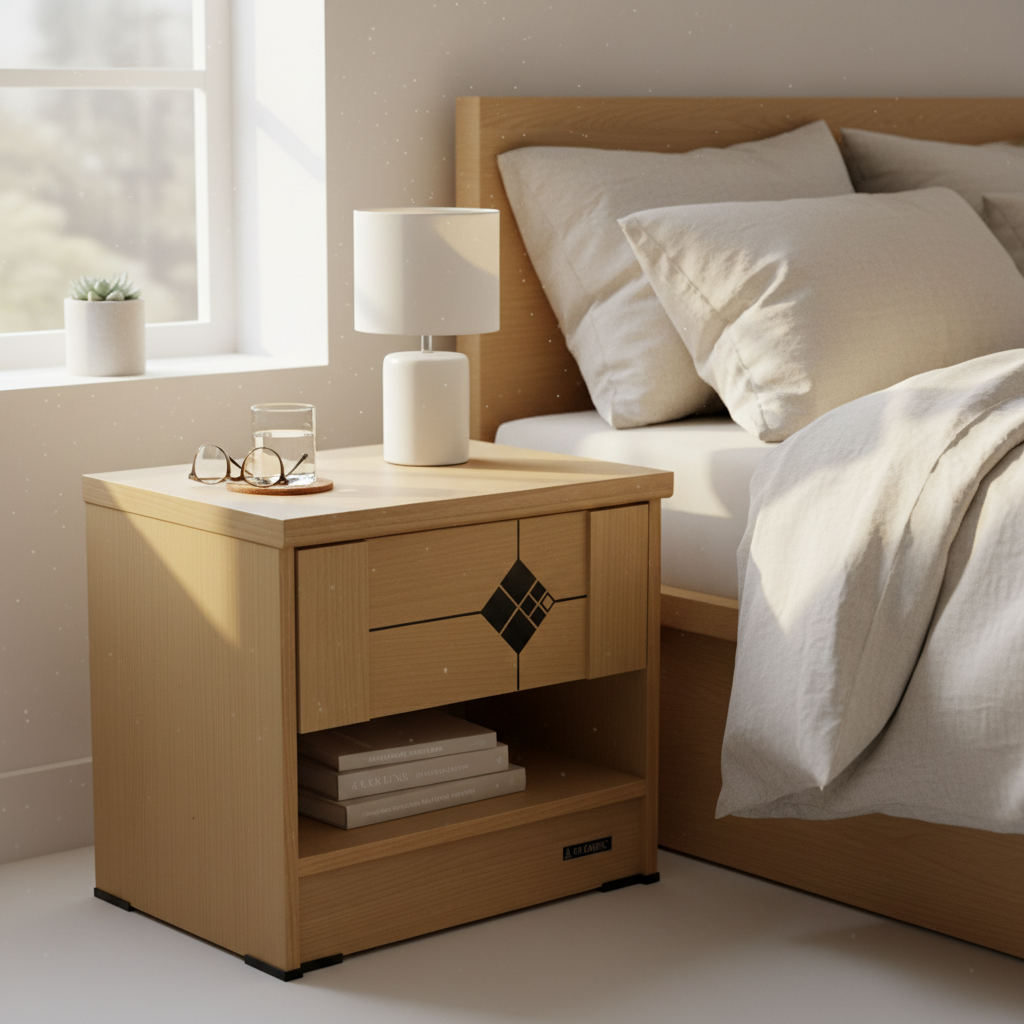 Beech Night Stand | Bedside Table for Bedroom – Infini Homes UAE