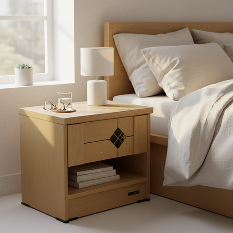 Beech Night Stand | Bedside Table for Bedroom – Infini Homes UAE