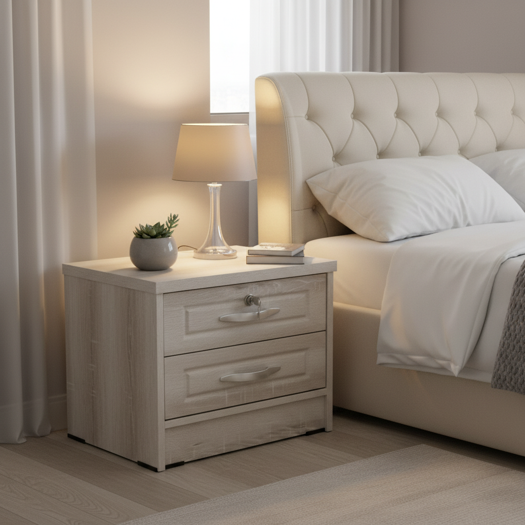 Wooden Night Stand IH 7308-N | Bedside Table UAE