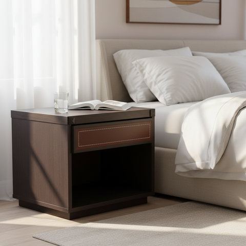 Dark Oak Night Stand | Bedside Table W41×D34×H37 cm | IHNKS011180