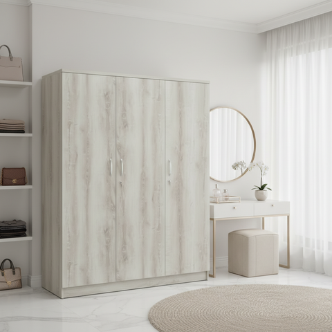 Three Door Wooden Wardrobe IH 933 in Luxury Dressing Room – Wardrobe with Storage UAE Dubai Sharjah