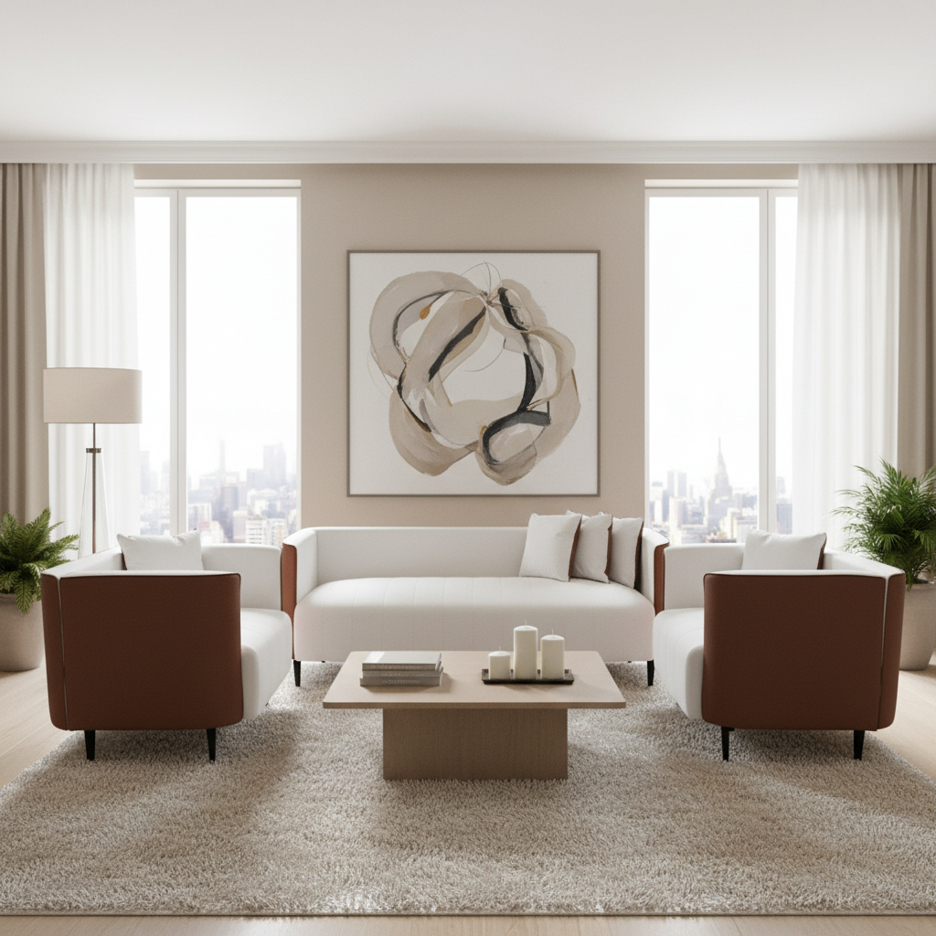 PU Sofa Set 3+1+1 | Premium Living Room Sofa | INFINI HOMES UAE